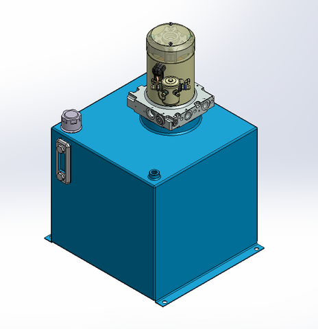 12v DC 7L/min 10-170bar 36.0L SQUARE tank / vertical mount