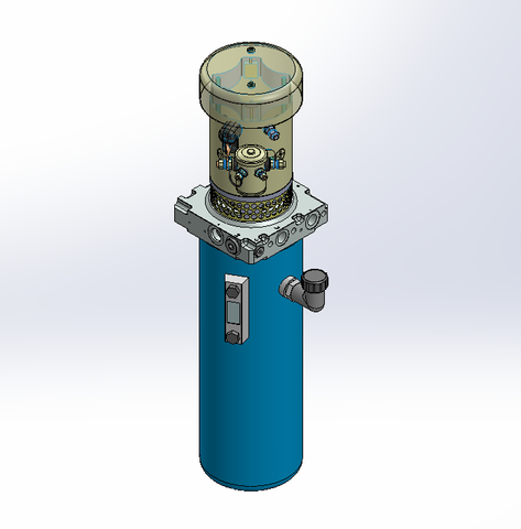 24v DC FAN ASSISTED 7L/min 10-200bar 4.2L ROUND tank / vertical mount