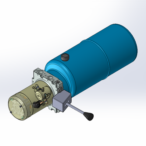 12v DC 7L/min 10-170bar 9.0L ROUND tank / horizontal mount / manual valve