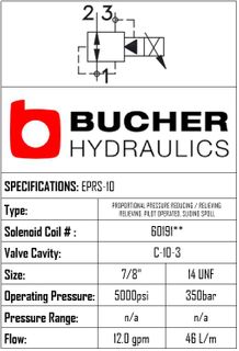 EPRS-10-N-15-0-M-00 ELECTRO PROPORTIONAL RELIEF/REDUCING SLIDING SPOOL VALVE - 10