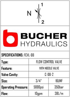 FCVL-08-N-S-0-N  FLOW CONTROL NEEDLE VALVE - 08