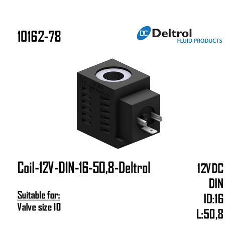 Coil-12V-DIN-16-50,8-DELTROL (Valve size 10)
