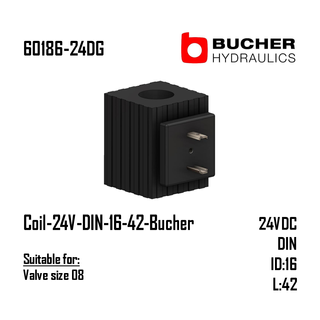 Coil-24V-DIN-16-42-Bucher (Valve size 08)
