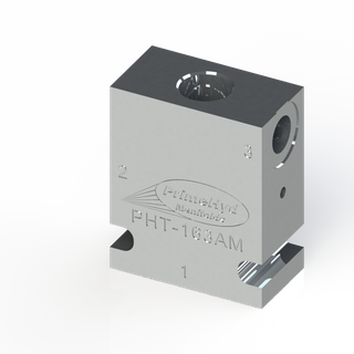 ALUMINIUM HOUSING TO SUIT SUN HYDRAULICS CAVITY T-163A WITH 3/8" BSP PORTS