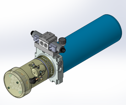 12v DC FAN ASSISTED 7L/min 10-170bar 4.2L ROUND tank / horizontal mount / 1 x valve