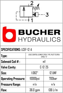 LCEF-12-N-A-F-0-100  LOGIC CONTROL ELEMENT SPOOL VALVE - 10