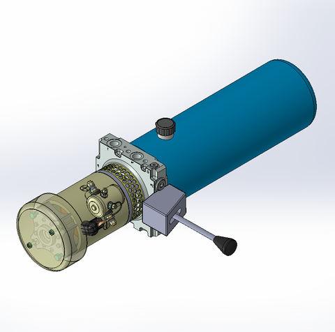 12v DC FAN ASSISTED 7L/min 10-170bar 4.2L ROUND tank / horizontal mount / manual valve