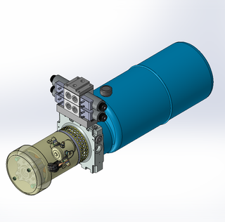 12v DC FAN ASSISTED 7L/min 10-170bar 9.0L ROUND tank / horizontal mount / 2 x valve