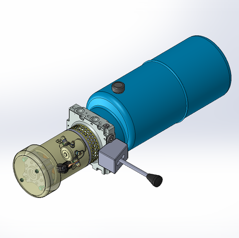 12v DC FAN ASSISTED 7L/min 10-170bar 9.0L ROUND tank / horizontal mount / manual valve