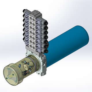 24v DC FAN ASSISTED 7L/min 10-200bar 4.2L ROUND tank / horizontal mount / 7 x valve