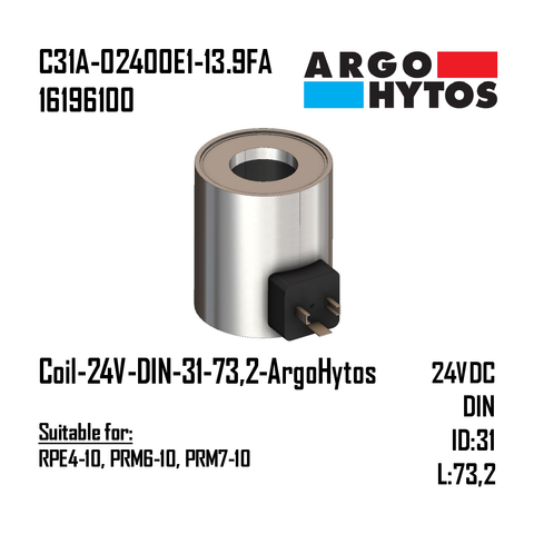 Coil-24V-DIN-31-73,7-ArgoHytos (RPE4-10, PRM6-10, PRM7-10)
