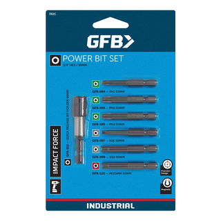 GFB Power Bit & Quick Release Bit Holder 7Pce Set