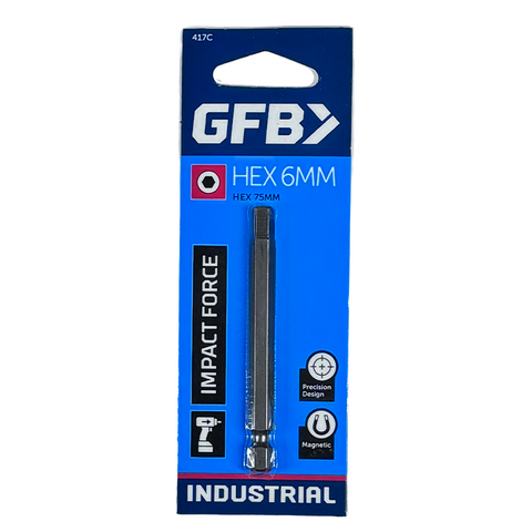 GFB Power Impact Bit Hex 6 x 75mm