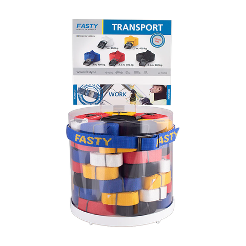 Fasty Lashing Strap 25mm LC 200kg - Display Barrel 60Pce