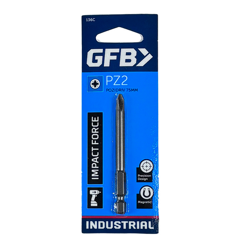 GFB Power Impact Bit Pozidriv PZ2 x 75mm