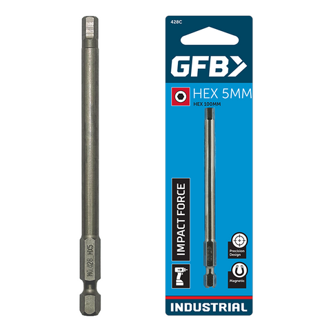 GFB Power Impact Bit Hex 5 x 100mm