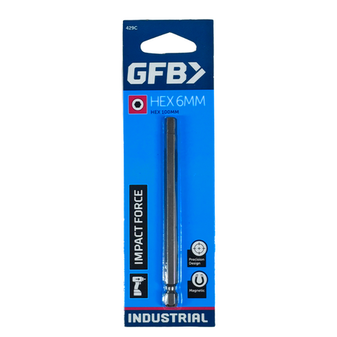GFB Power Impact Bit Hex 6 x 100mm