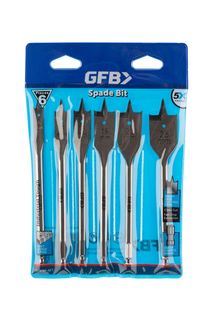 GFB Spade Drill Bit 6Pce Set (10, 13, 16, 19, 22, 25mm) 1/4" Hex Drive