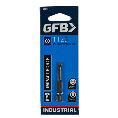 GFB Power Impact Bit Tamper Torx TT25 x 50mm