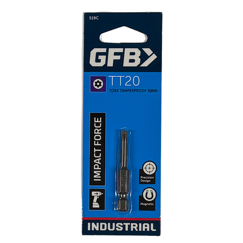 GFB Power Impact Bit Tamper Torx TT20 x 50mm