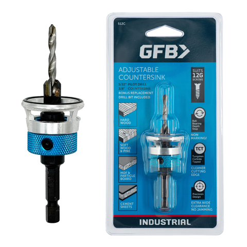 GFB Countersink Decking Bit 5/32" W/ Adjust. Depth Stop Suits 12G Screws