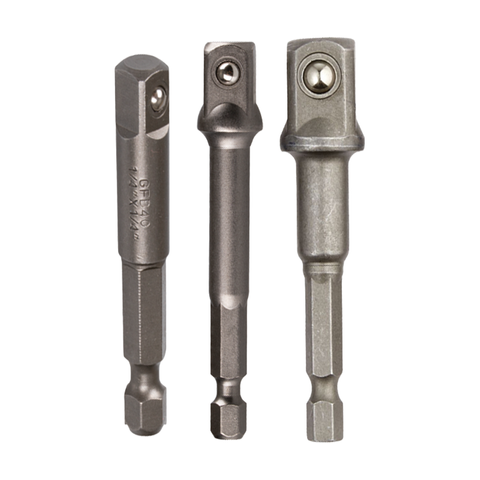 GFB Power Socket Adaptor 3Pce Set 1/4", 3/8" & 1/2"
