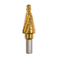 GFB HSS Step Drill TiN Coated 1/4" - 3/4" 1/4" Hex Drive