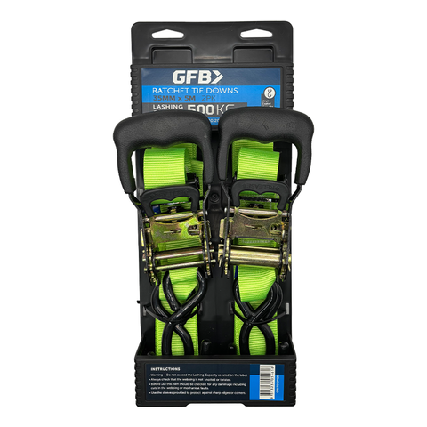 GFB Ratchet Tie Down Strap 35mm x 5m LC 500Kg (Pack/2)