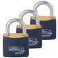 BURG 'Yacht' 30mm PADLOCK * 3-PACK - CARDED (KA)