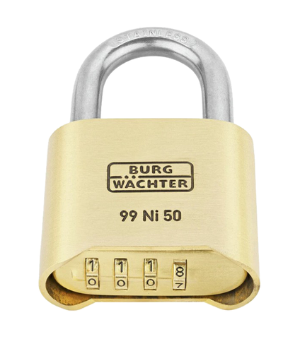 BURG 'Commercial' 50mm COMBI. PADLOCK - 4 Digit - CARDED