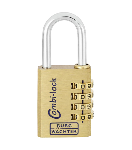 BURG 'Combi-Lock' 40mm COMBI. PADLOCK - 4 Digit - CARDED