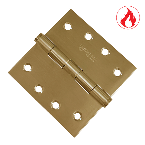 Taurus Stainless Steel Butt Hinge 100x100x2.5mm Fixed Pin  - SATIN BRASS