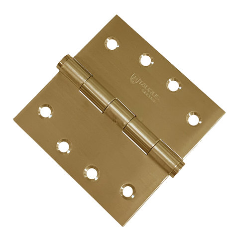Taurus Stainless Steel Butt Hinge 100x100x2.5mm Fixed Pin  - SATIN BRASS
