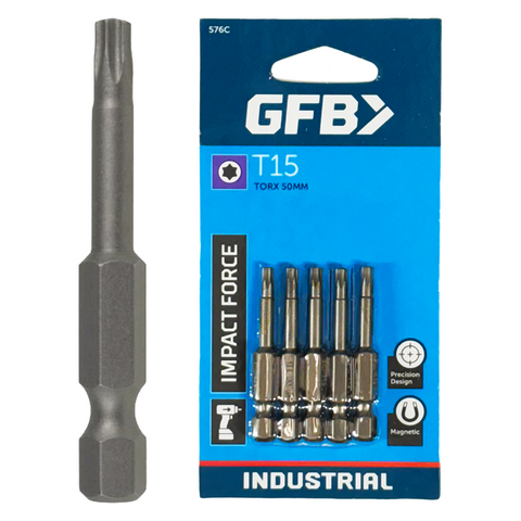 GFB Power Impact Bit Torx T15 x 50mm (Card/5)