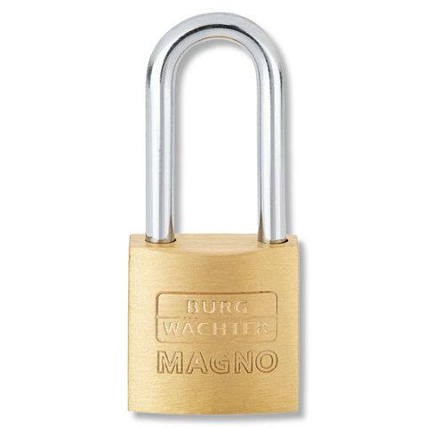 BURG 'Magno' 20/26mm L/SHACKLE PADLOCK - CARDED (KD)