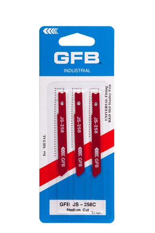 GFB Jigsaw Blade U-Shank 50mm x 21TPI Medium - Metal (Card/3)
