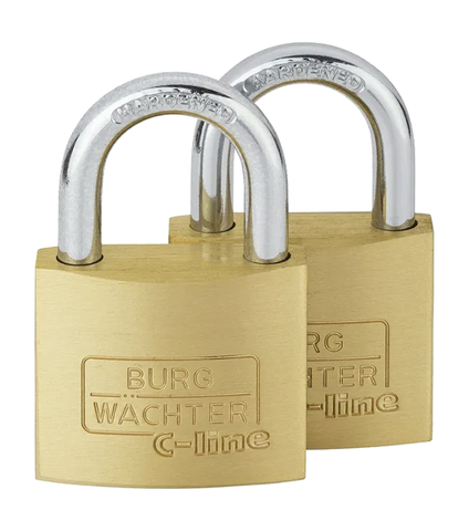 BURG 'C-Line' 40mm PADLOCK * 2-PACK - CARDED (KA)