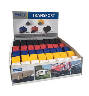 GFB Fasty Lashing Strap Counter Display 40Pce (8 x FA-121/122/123/124/125)