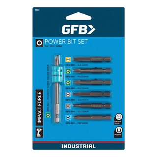 GFB Power Bit & Bit Holder 7Pce Set