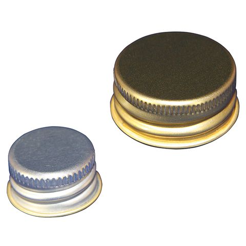 Cap Screw Aluminium Rubber Lined 28mm for McCartney Bottles 28mL