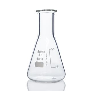Flask Erlenmeyer Boro N/N 50mL LabCo - Narrow Neck - Neck ID: 16mm