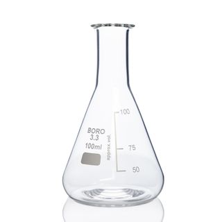 Flask Erlenmeyer Boro N/N 100mL LabCo - Narrow Neck - Neck ID: 18mm