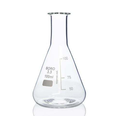 Flask Erlenmeyer Boro N/N 100mL LabCo - Narrow Neck - Neck ID: 18mm