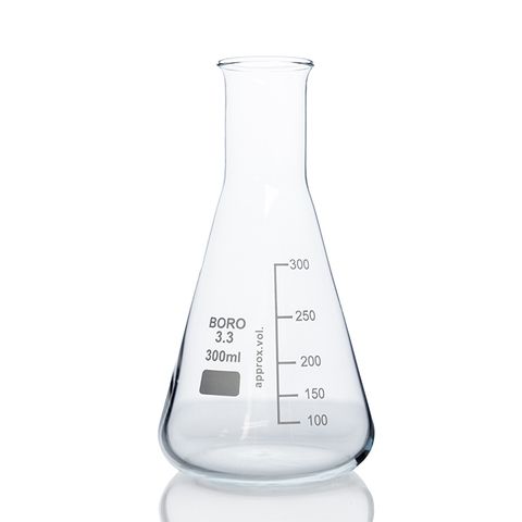 Flask Erlenmeyer Boro N/N 300mL LabCo - Narrow Neck - Neck ID: 27mm