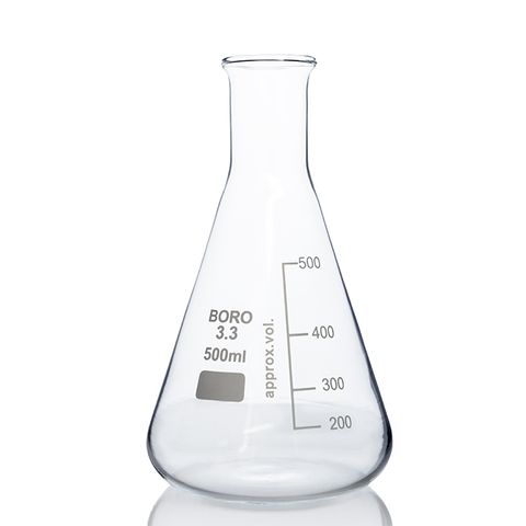 Flask Erlenmeyer Boro N/N 500mL LabCo - Narrow Neck - Neck ID: 30mm