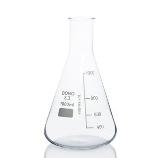 Flask Erlenmeyer Boro N/N 1,000mL LabCo - Narrow Neck - Neck ID: 39mm