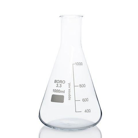 Flask Erlenmeyer Boro N/N 1,000mL LabCo - Narrow Neck - Neck ID: 39mm