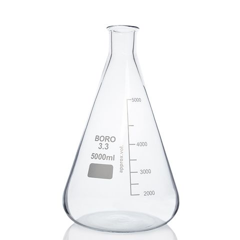 Flask Erlenmeyer Boro N/N 5,000mL LabCo - Narrow Neck - Neck ID: 41mm