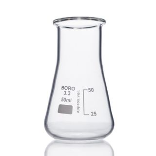 Flask Erlenmeyer Boro W/N 50mL LabCo - Wide Neck - Neck ID: 28mm