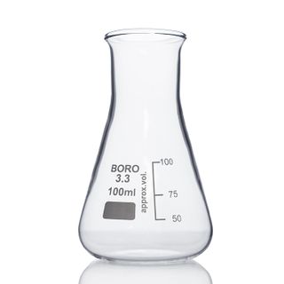 Flask Erlenmeyer Boro W/N 100mL LabCo - Wide Neck - Neck ID: 30mm